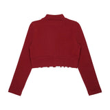 Diesel Kids Maglioncino Bordeaux con Logo Bianco per Bambine