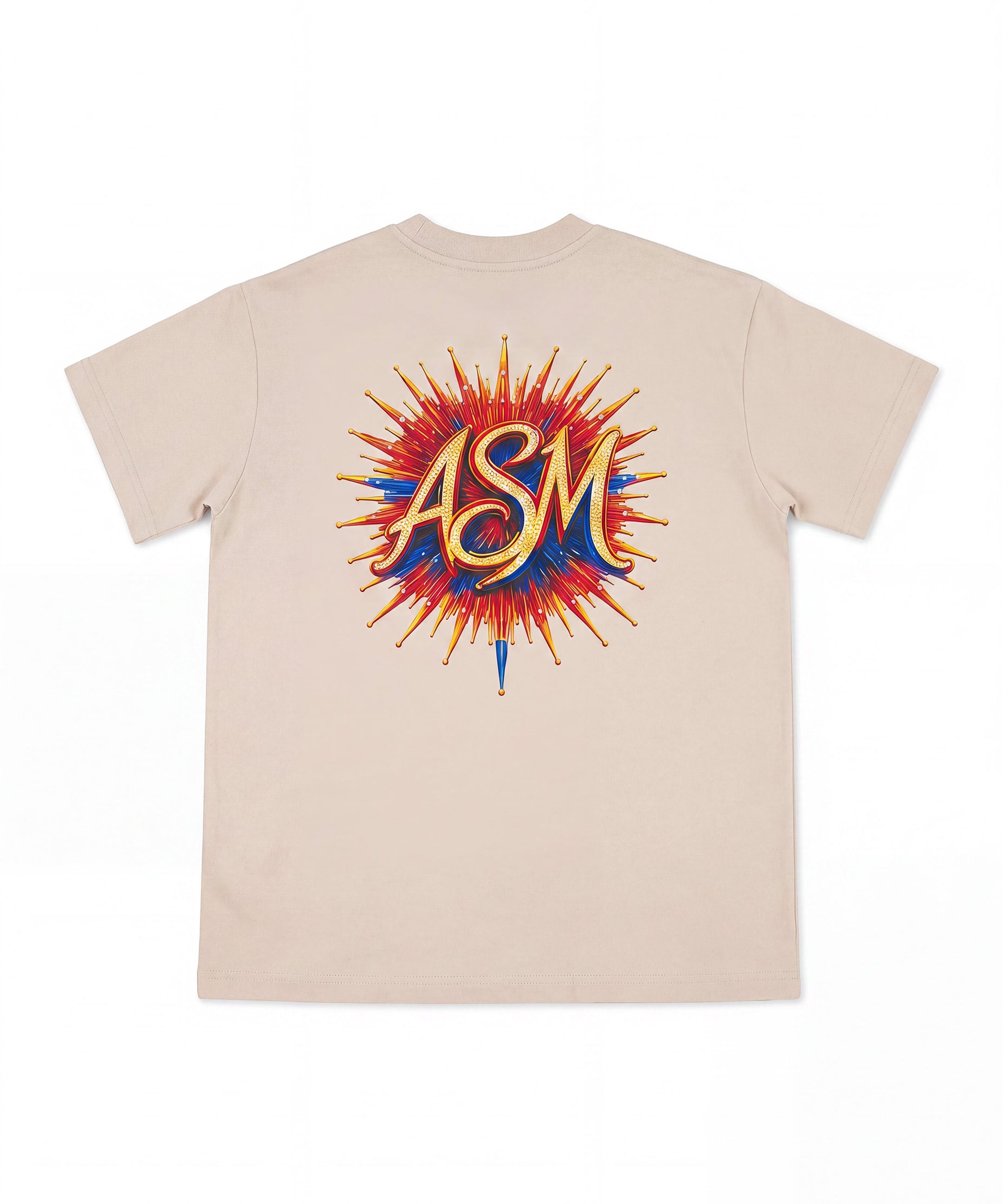 ArtSuperMoney T-Shirt Beige con Stampa Aquila per Bambini