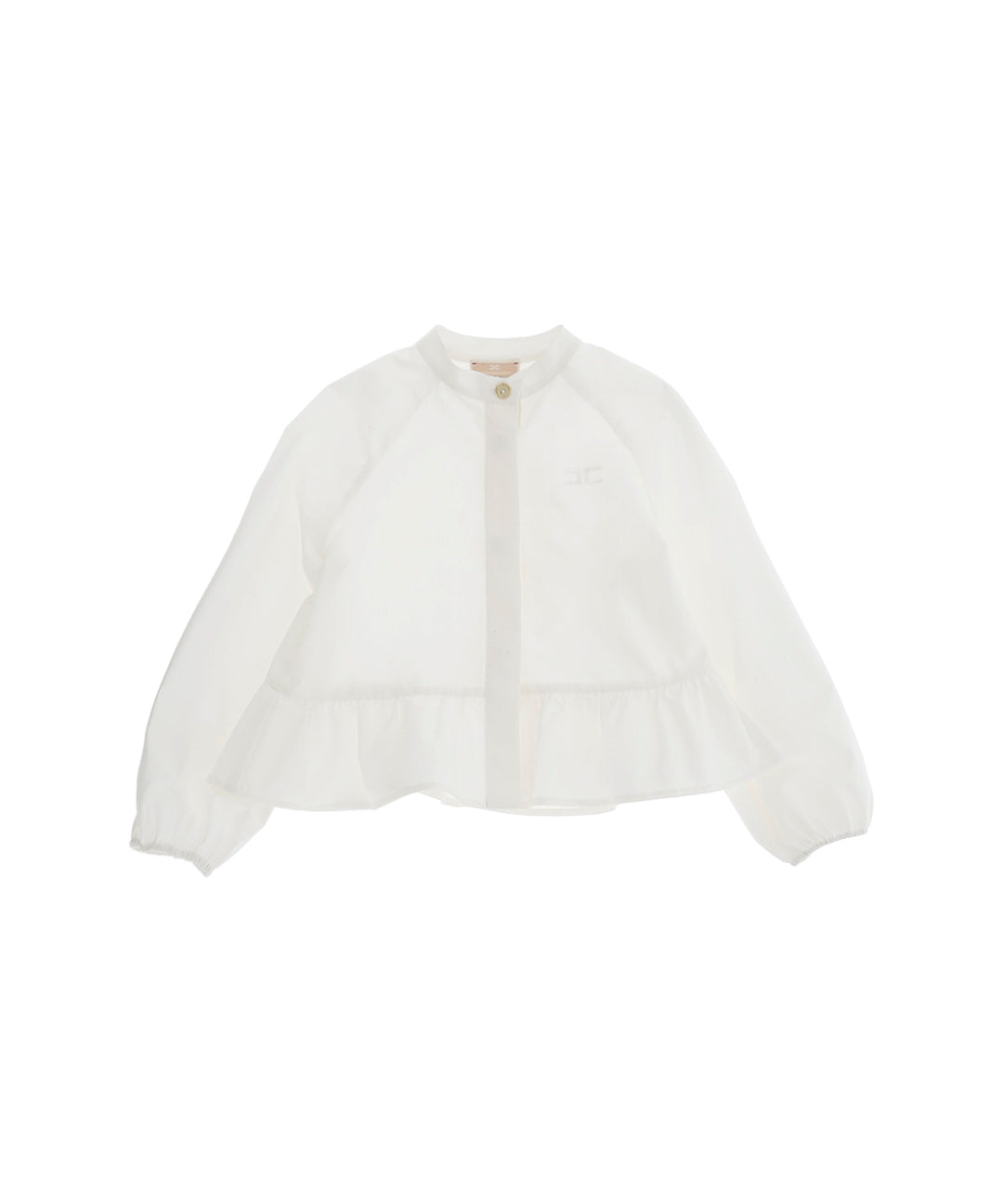Elisabetta Franchi La Mia Bambina Camicia Panna con Volant per Neonate