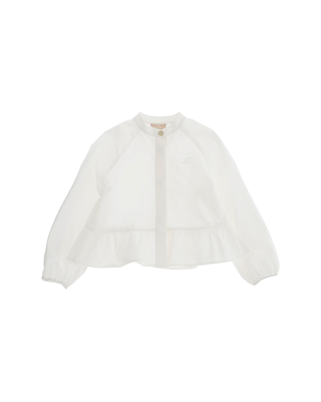 Elisabetta Franchi La Mia Bambina Camicia Panna con Volant per Neonate
