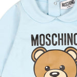 Moschino Kids Tutina Cielo con Logo Teddy Bear per Neonati (dettaglio)