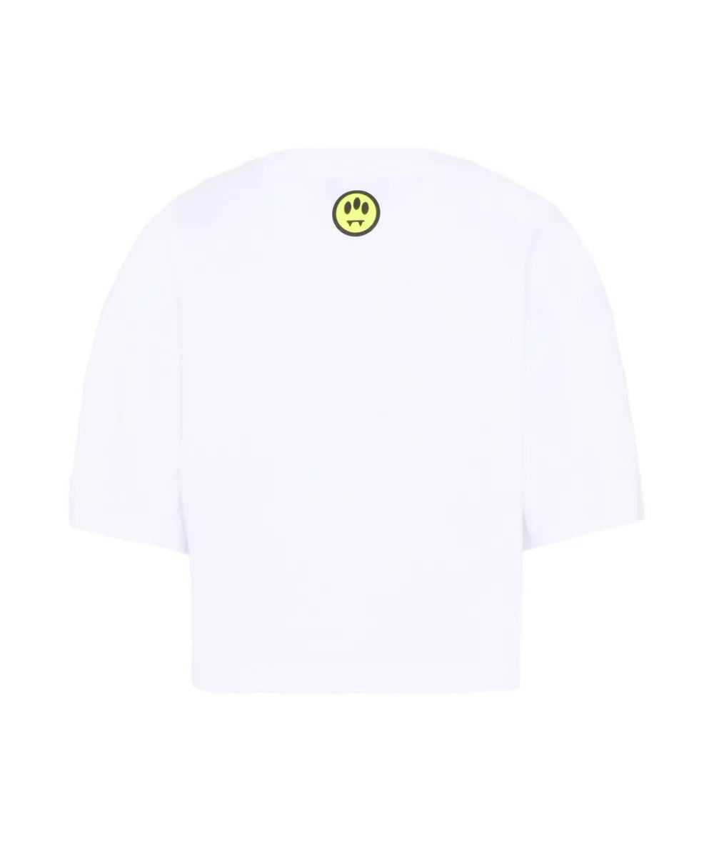 Barrow Kids T-Shirt Bianco con Stampa Teddy Multicolor per Bambine