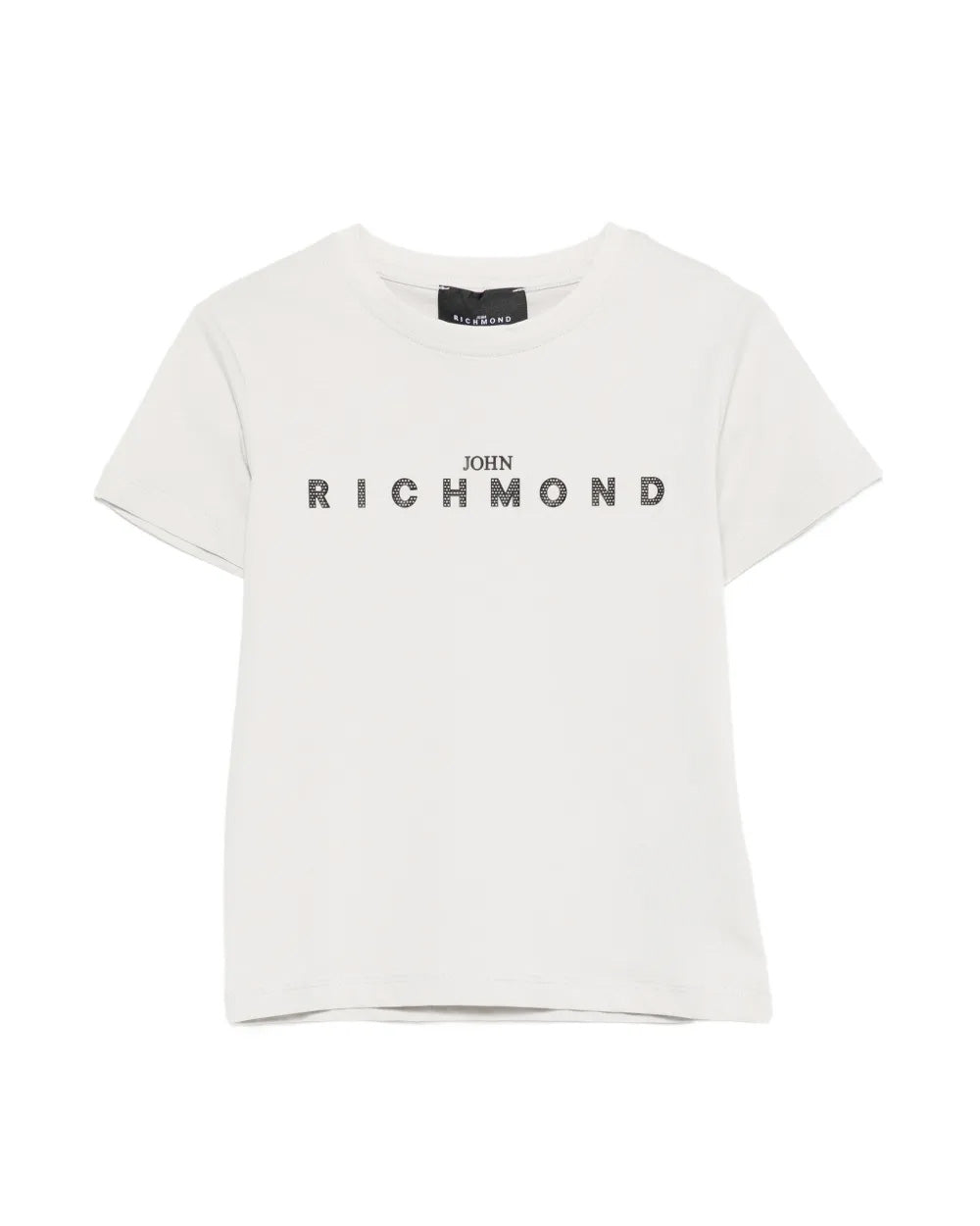 John Richmond Kids T-Shirt Grigio con Stampa Logo per Bambini