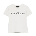 John Richmond Kids T-Shirt Grigio con Stampa Logo per Bambini