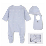 Boss Kids Tutina+ Bavetto + Cappello Blu Cielo All-Over per Bambini
