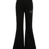 Diesel Kids Pantalone a Fondo Ampio Nero con Logo per Bambine