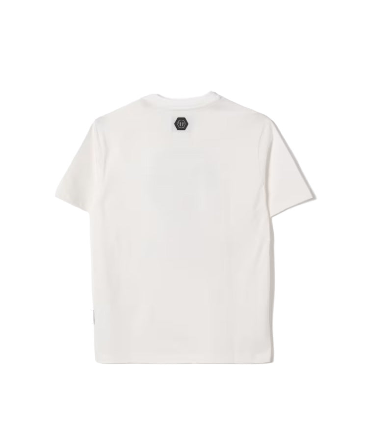 Philipp Plein Kids T-Shirt Bianco con Stampa per Bambino