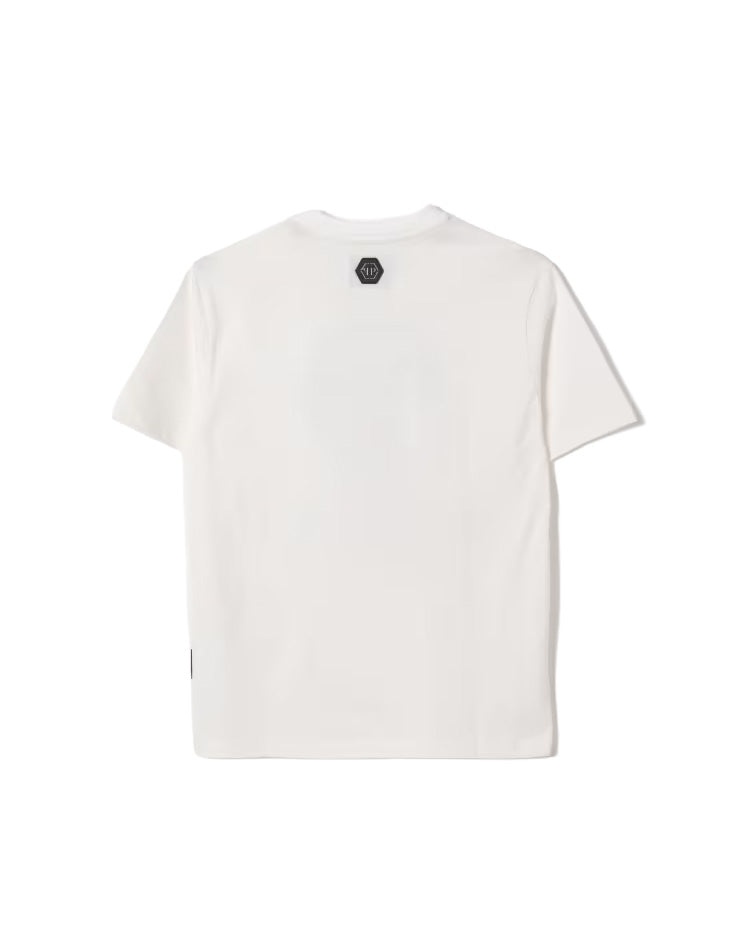 Philipp Plein Kids T-Shirt Bianco con Stampa per Bambino