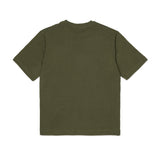 Diesel Kids T-shirt Verde con Stampa Logo Oval D Unisex per Bambini