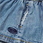 Diesel Kids Short di Jeans con Logo Oval D per Neonate (dettaglio)