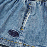 Diesel Kids Short di Jeans con Logo Oval D per Neonate (dettaglio)