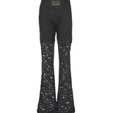 MSGM Kids Leggins in Pizzo Nero per Bambine