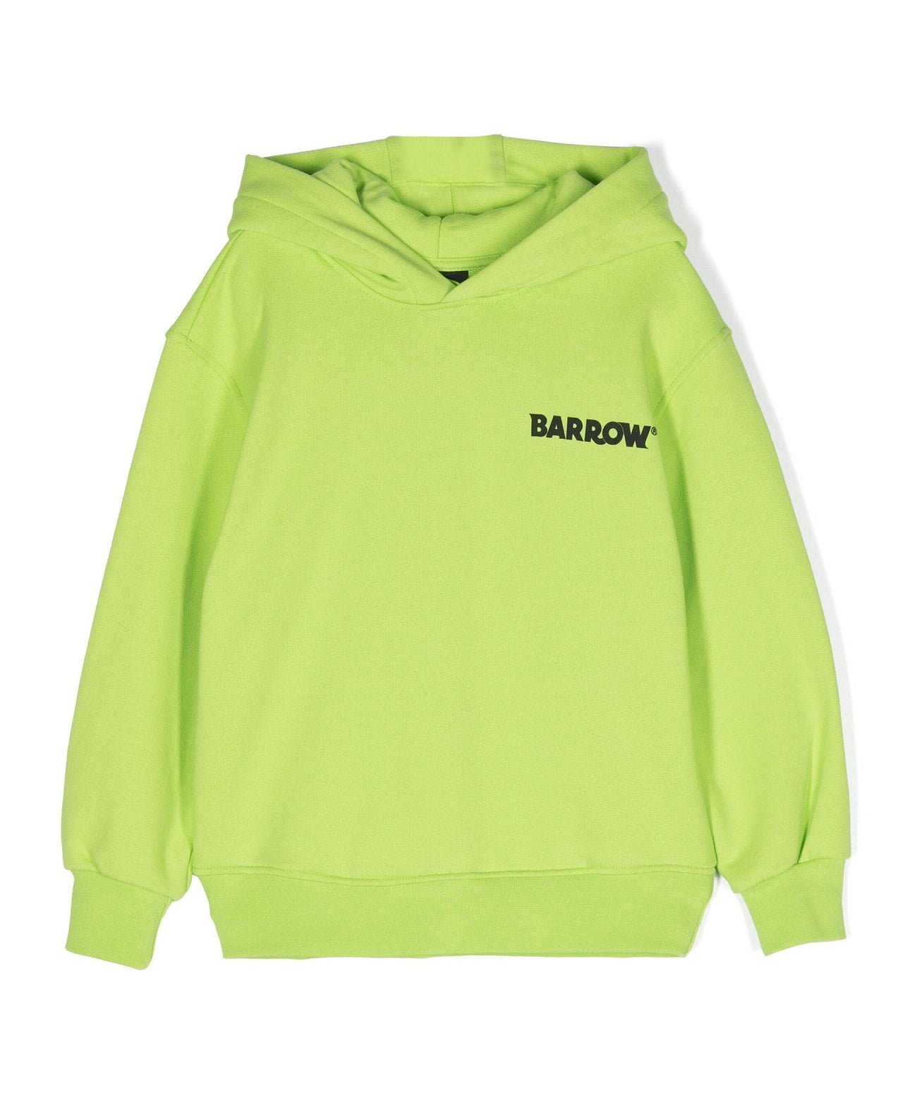 Barrow Kids Felpa con Cappuccio Cedro con Stampa Logo e Smile frontale