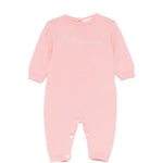 Blumarine Tutina Rosa Bubble con Logo Ricamato per Neonate