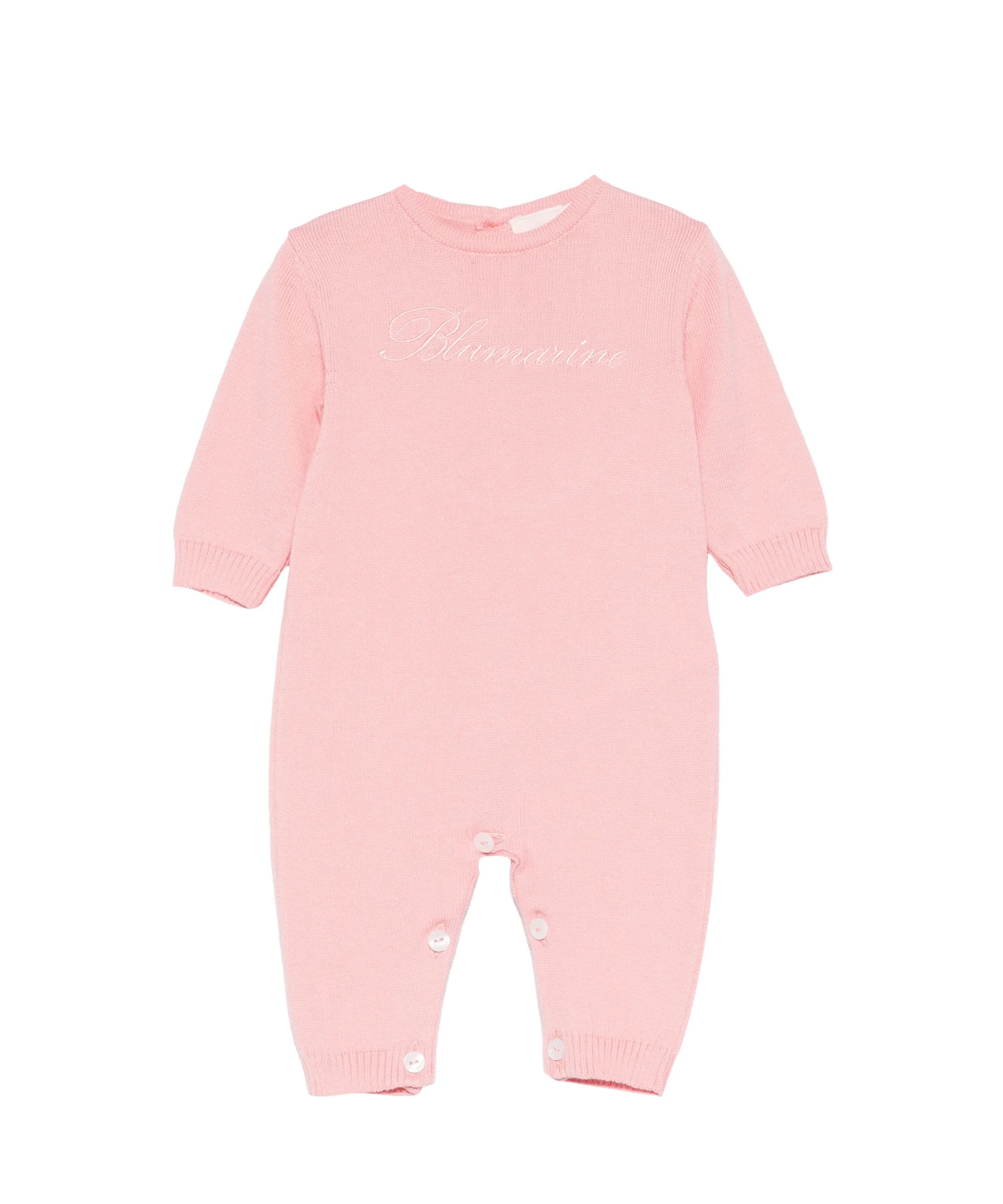 Blumarine Tutina Rosa Bubble con Logo Ricamato per Neonate
