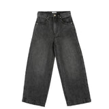 Pinko Kids Denim Grigio Washed con Patch  Logo Retro per Bambine