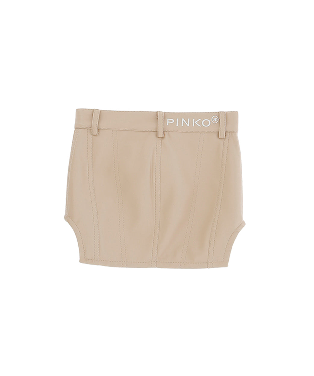 Pinko Kids Gonna in Ecopelle Crema con Spacchi per Bambine