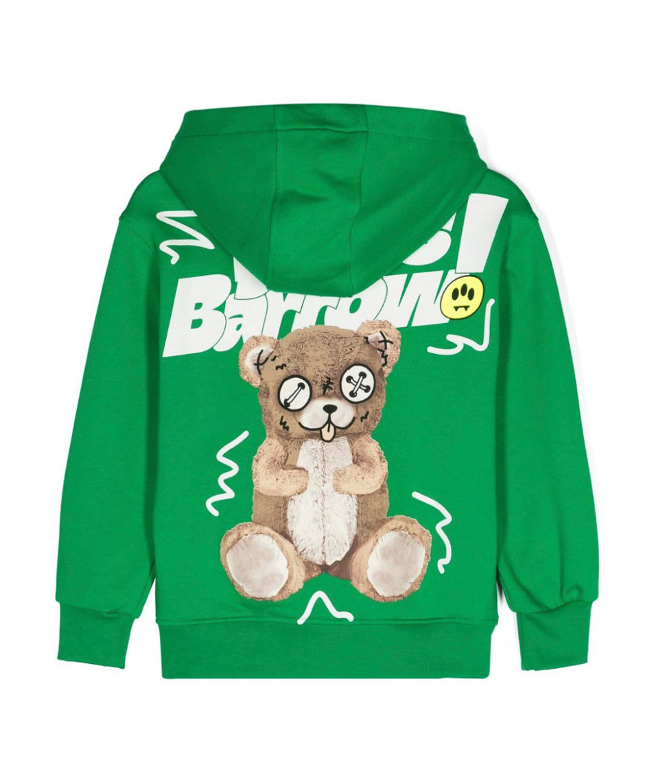 Barrow Kids Felpa con Cappuccio Verde con Stampa per Bambini (retro)