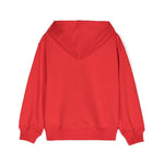 Moschino Kids Felpa Rossa con Cappuccio con Logo Teddy Bear per Bambini (retro)