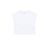 Sprayground Kids Top Bianco con Stampa Logo per Bambine