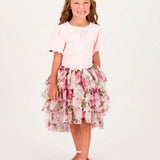 Angel's Face T-shirt Crop Rosa per Bambine