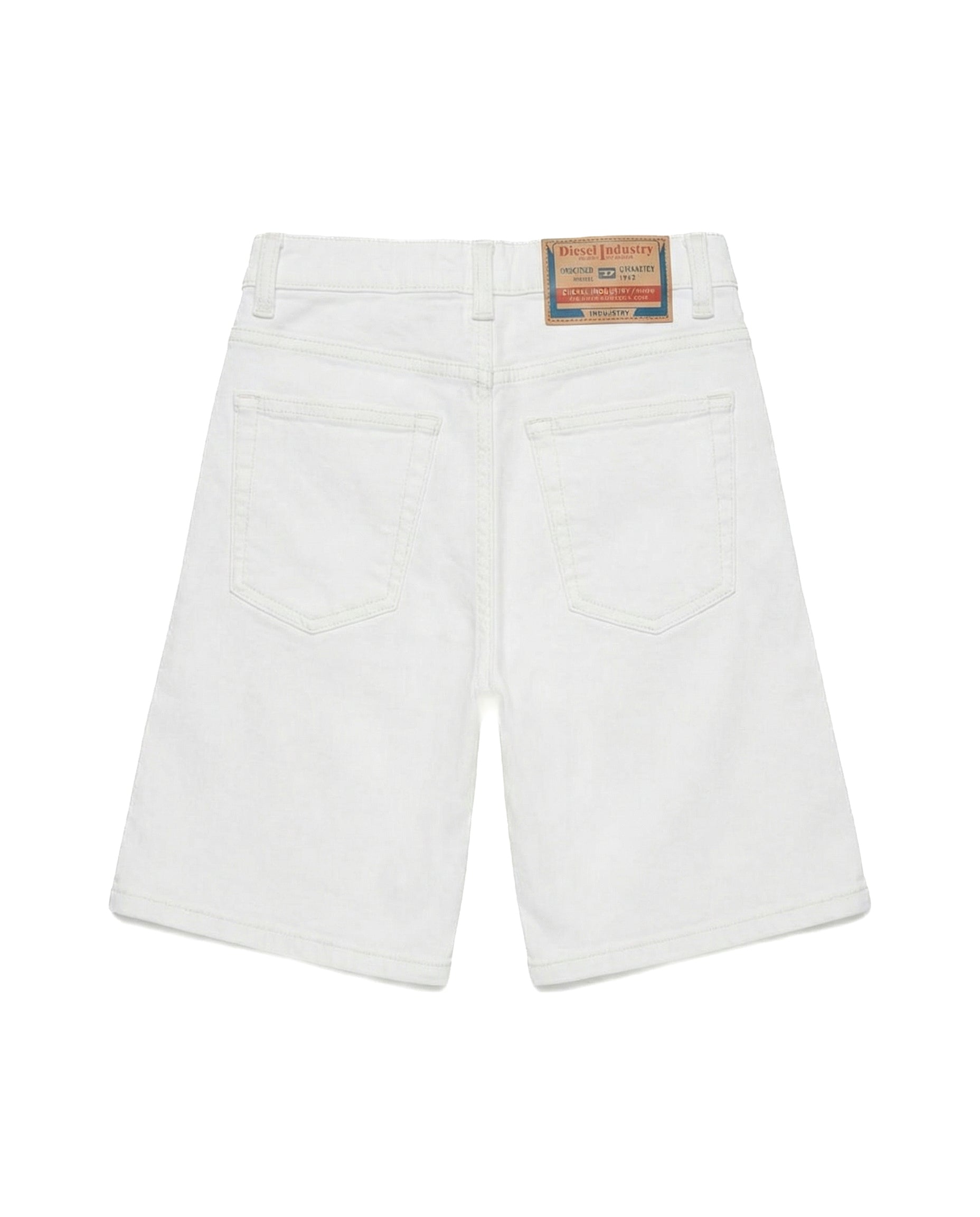 Diesel Kids Bermuda in Denim Bianco Regular Fit per Bambini