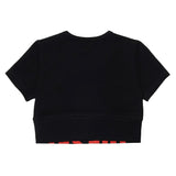 Diesel Kids T-shirt Nero con Logo Rosso per Bambine