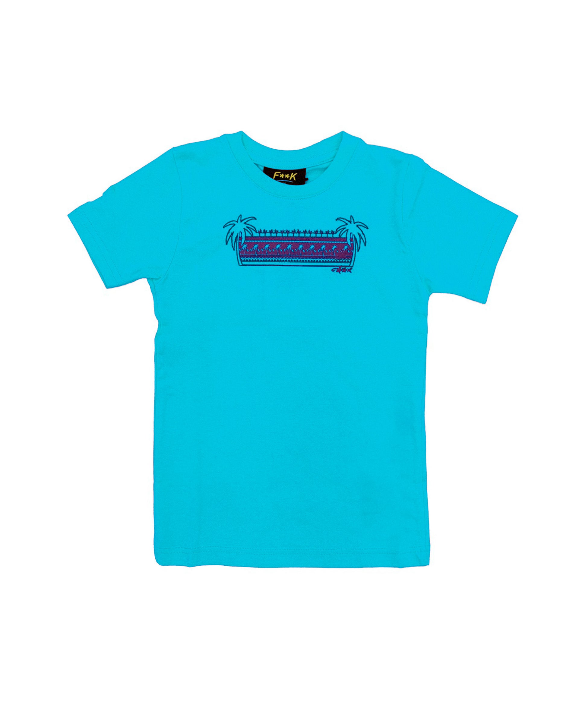 Effek T-shirt Turchese con Stampa per Bambini