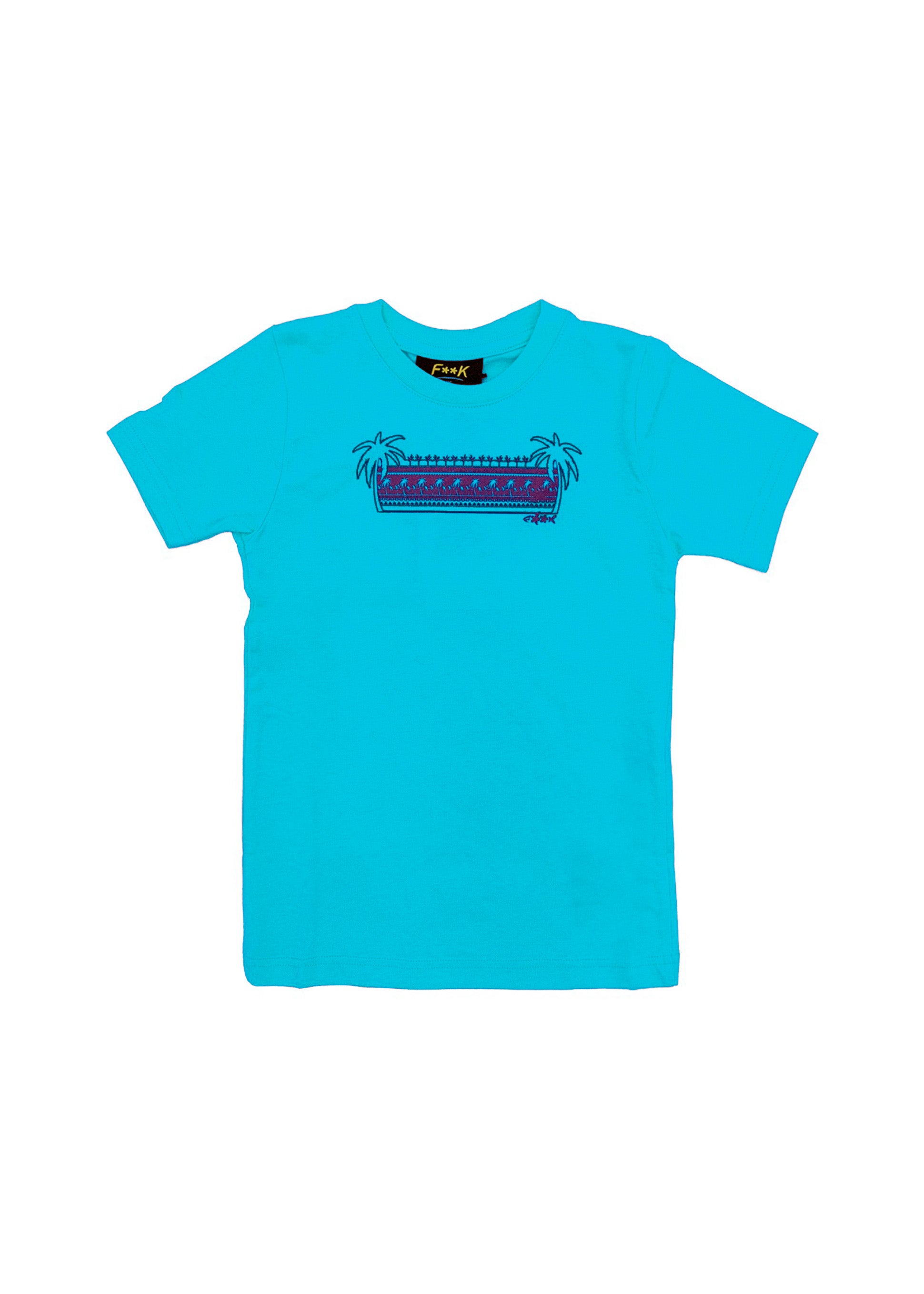 Effek T-shirt Turchese con Stampa per Bambini
