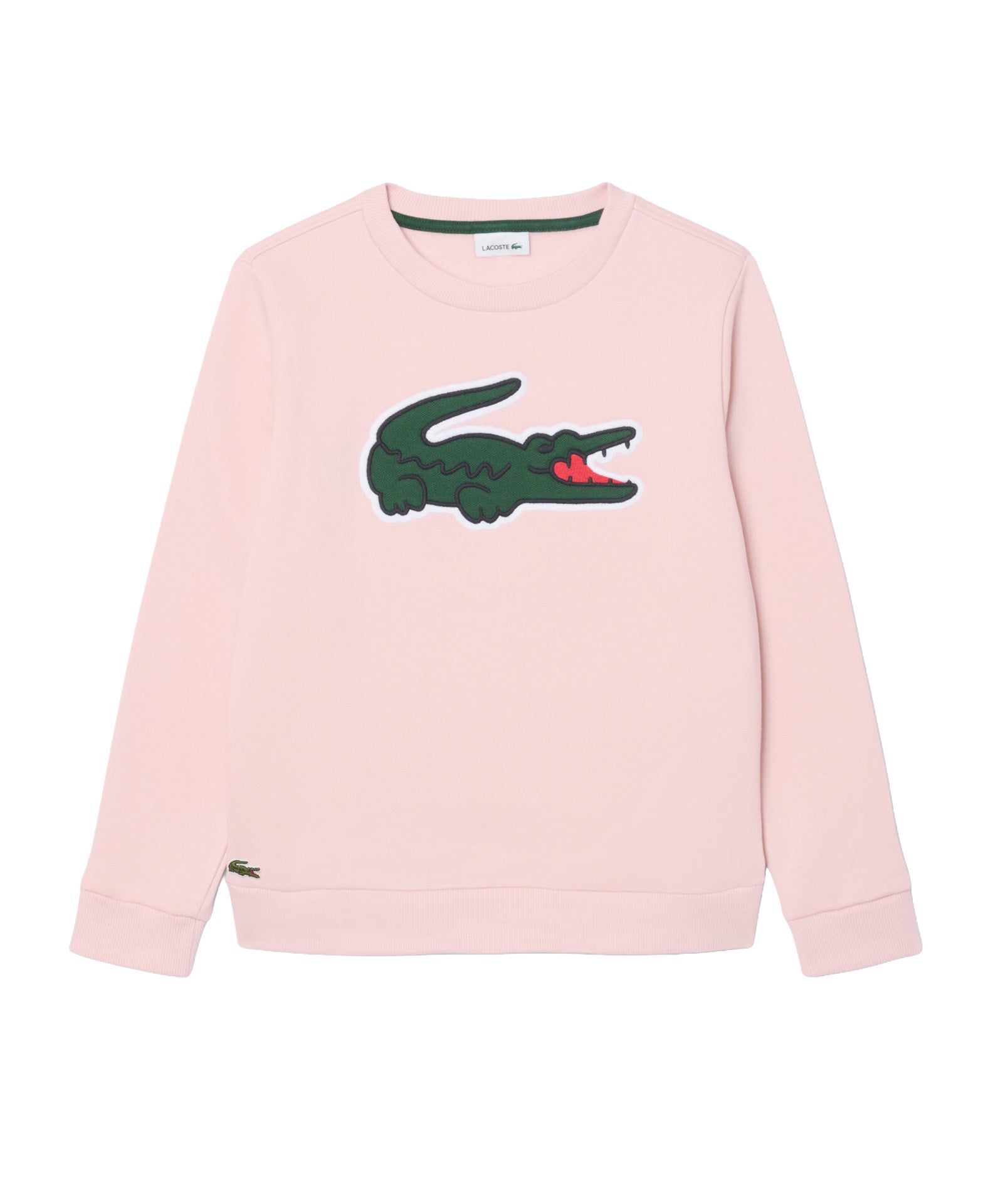 Lacoste Kids Felpa Rosa con Logo Coccodrillo per Bambine