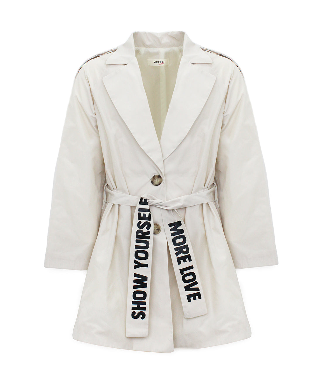 Vicolo Trench Beige con Cintura per Bambine
