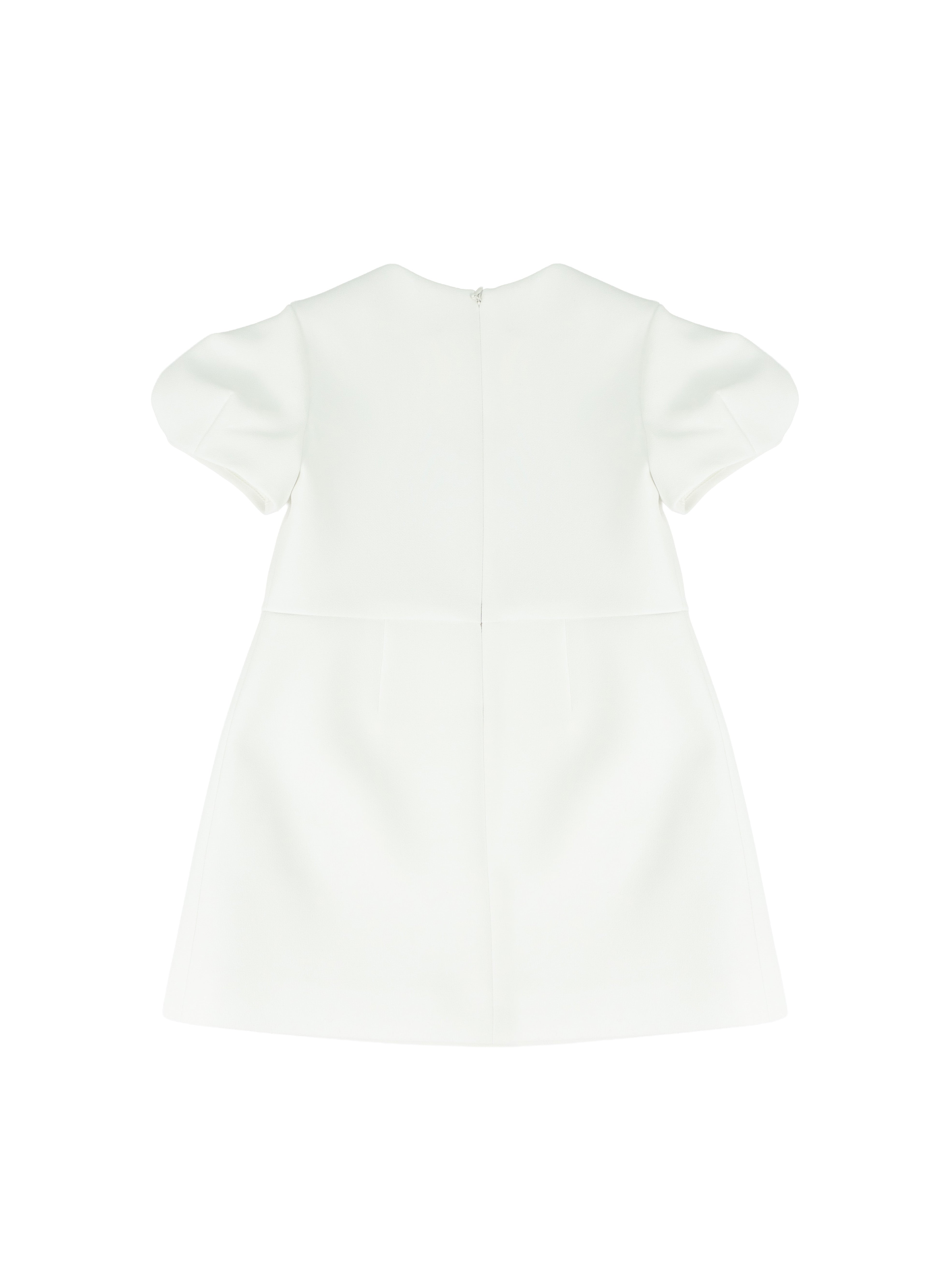 Elisabetta Franchi La Mia Bambina Abito Avorio Monocolore con Logo per Bambine