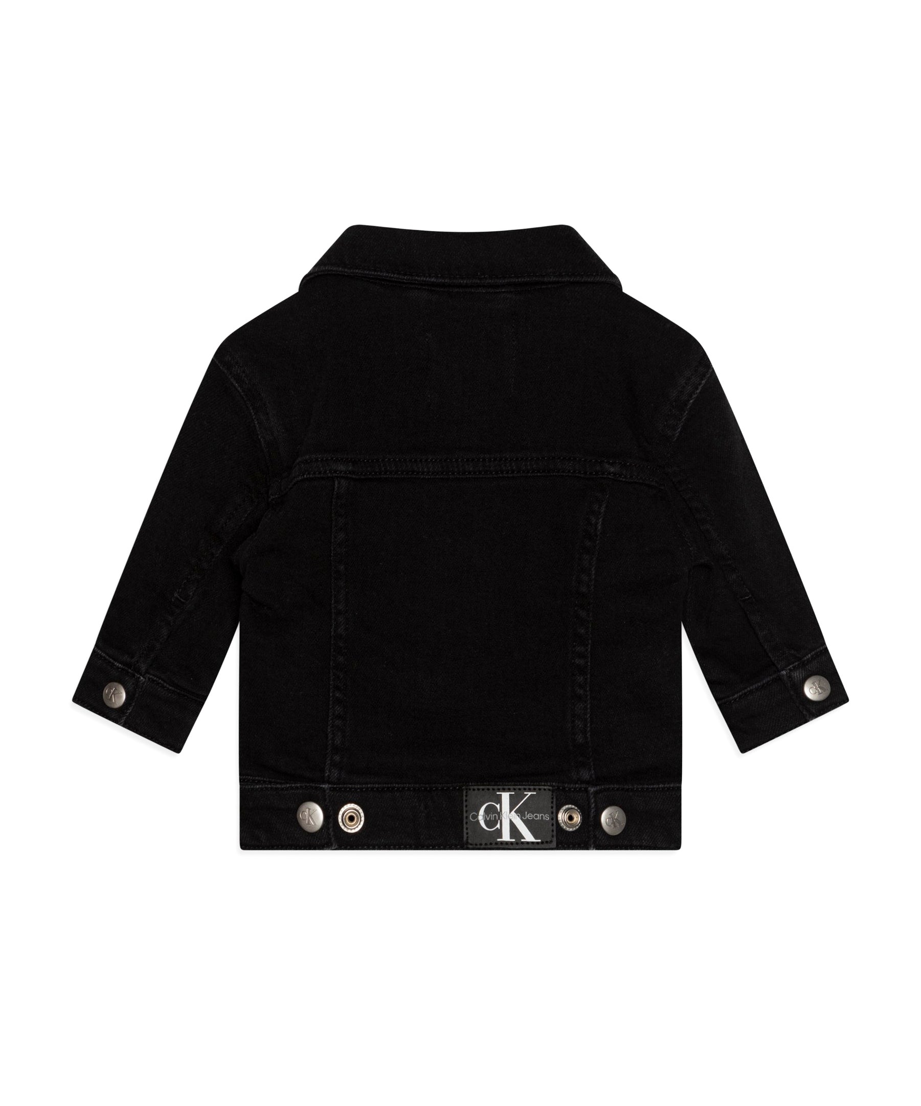 Calvin Klein Kids Giubbino Denim Nero per Neonati (retro)