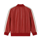 Palm Angels Kids Giubbino Bordeaux con Logo Unisex