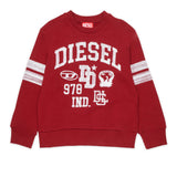 Diesel Kids Felpa Bordeaux con Stampa per Bambini