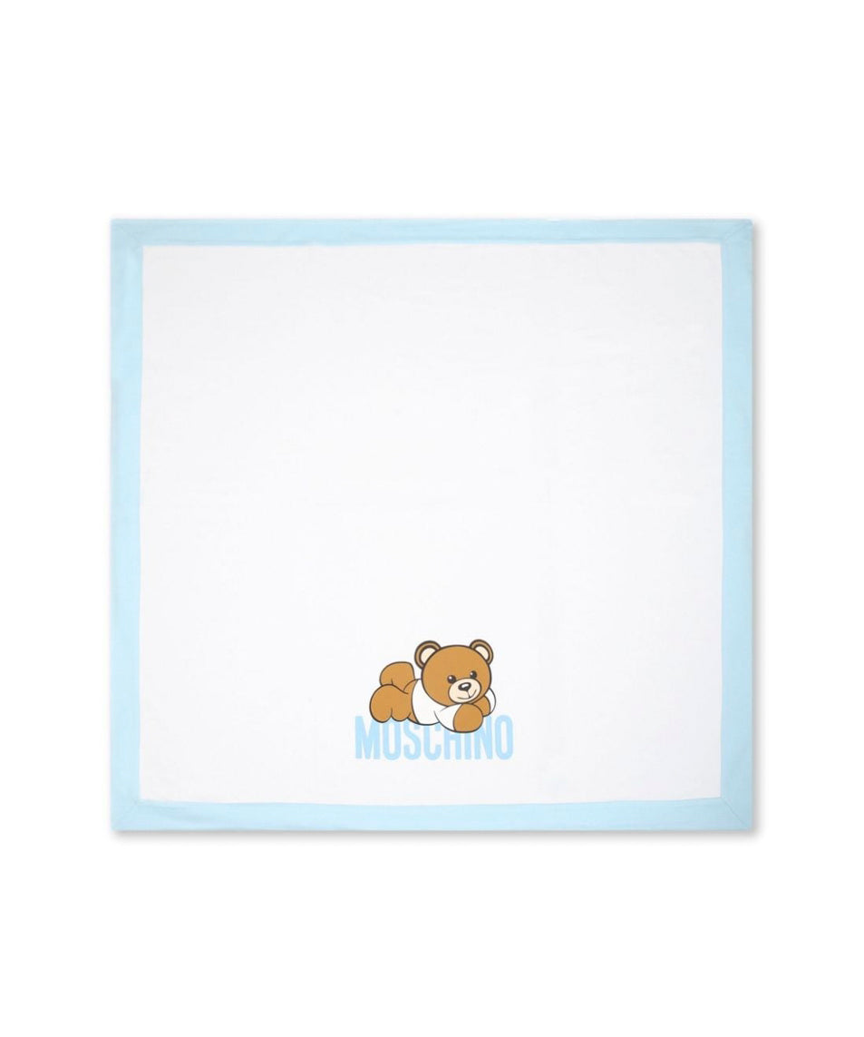 Moschino Kids Coperta Cielo con Stampa Teddy Bear per Neonati