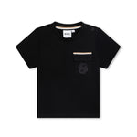 Boss Kids T-shirt Nera con Logo per Neonati