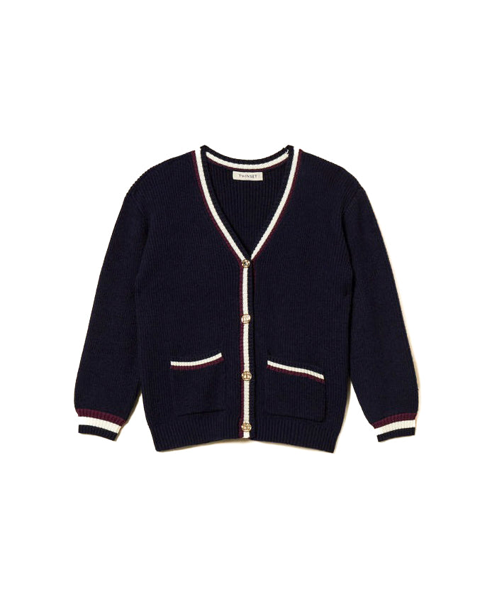 Twinset Kids Cardigan Blu per Bambine
