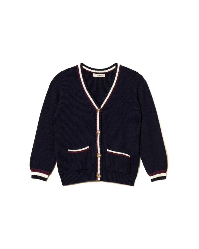 Twinset Kids Cardigan Blu per Bambine