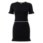 Elisabetta Franchi La Mia Bambina Completo Maglia e Gonna Nero con Tulle per Bambine