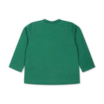Moschino Kids Blusa Verde con Stampa Logo Teddy Bear per Neonati (retro)