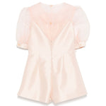 Elisabetta Franchi La Mia Bambina Tuta Mikado Rosa con Applicazione Fiori per Bambine