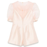 Elisabetta Franchi La Mia Bambina Tuta Mikado Rosa con Applicazione Fiori per Bambine