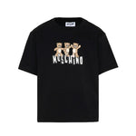 Moschino Kids Maxi T-Shirt Nero con Teddy Bear per Bambini