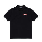 Dsquared2 Kids Polo Shirt Nera Regular Fit con Logo per Bambini