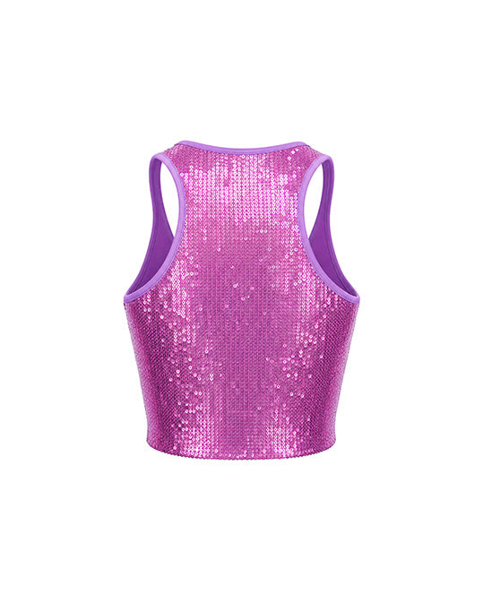4giveness Kids Top in Pailettes Lilla per Bambine
