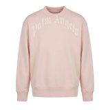 Palm Angels Kids Felpa Girocollo Rosa con Stampa Logo per Bambine