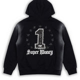 ART SUPER MONEY Kids Felpa con stampa labbra e strass per Bambini