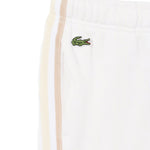 Lacoste Kids Pantalone Bianco e Beige con Logo per Bambini