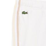 Lacoste Kids Pantalone Bianco e Beige con Logo per Bambini